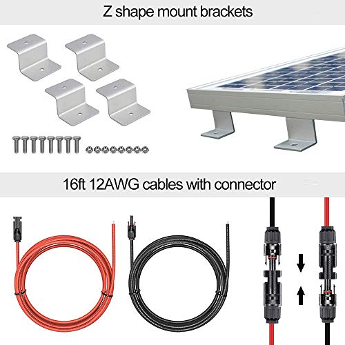 ECO-WORTHY 1kW·h Kit Panneau Solaire 240W 12V Système Hors Réseau Pour ...